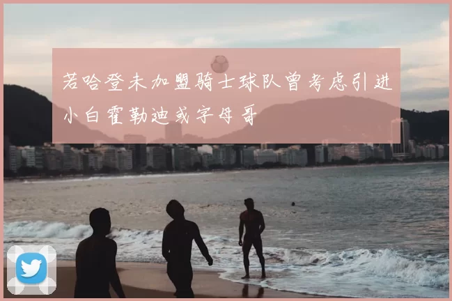 若哈登未加盟骑士球队曾考虑引进小白霍勒迪或字母哥