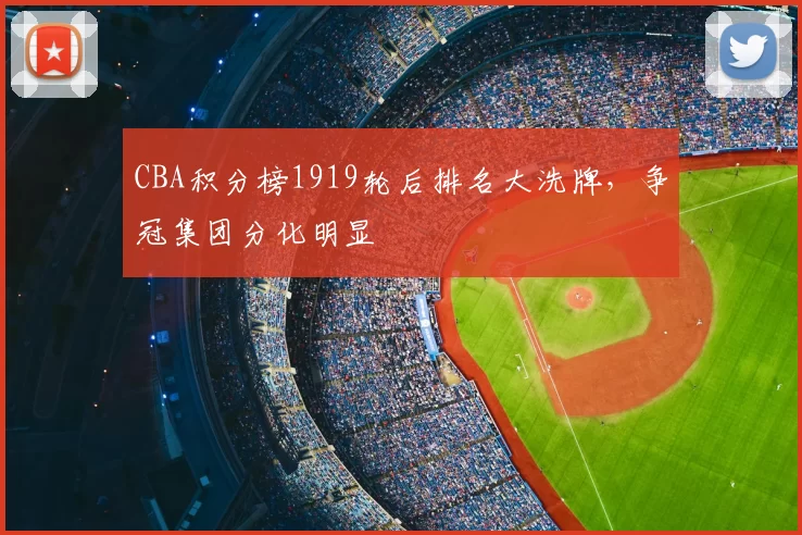 CBA积分榜1919轮后排名大洗牌，争冠集团分化明显